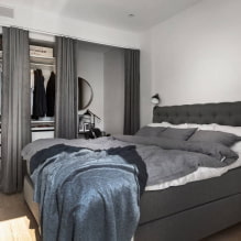Dressing room in the bedroom: placement options, photo in the interior-8