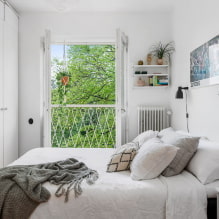 Bedroom in white tones: photo in the interior, design examples-8