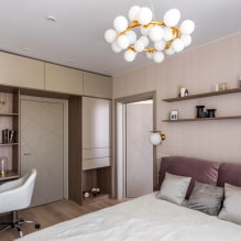 Bedroom in beige tones: photo in the interior, combinations, examples with bright accents-5