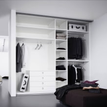What is the internal filling of a wardrobe in a bedroom? -4