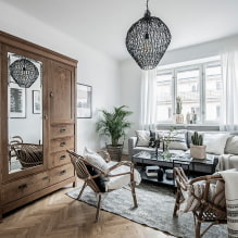 Wohnzimmer im skandinavischen Stil: Funktionen, echte Fotos im Innenraum-0