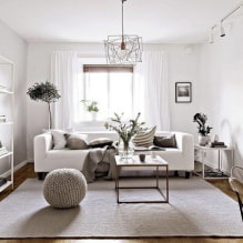 Wohnzimmer im skandinavischen Stil: Funktionen, echte Fotos im Innenraum-1