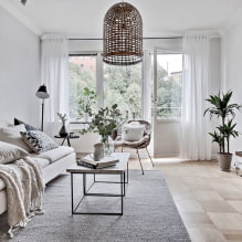 Living room sa isang istilong Scandinavian: mga tampok, tunay na larawan sa interior-6