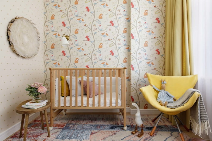 ห้องเด็กสำหรับทารกแรกเกิด: แนวคิดการออกแบบตกแต่งภายใน, ภาพถ่าย