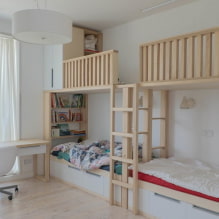 Kinderzimmer für Kinder unterschiedlichen Geschlechts: Zoneneinteilung, Foto im Innenraum-0