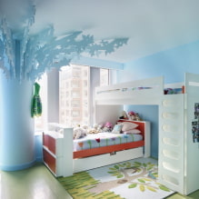 Children's room for children of different sexes: zoning, photo in the interior-2