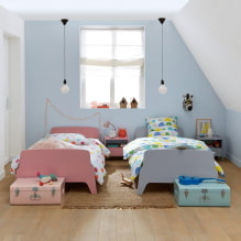 Gyermekszoba különböző nemű gyermekek számára: zónázás, fotó a belső térben-3