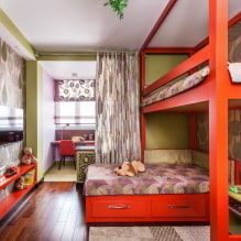 Gyermekszoba különböző nemű gyermekek számára: zónázás, fotó a belső térben-5