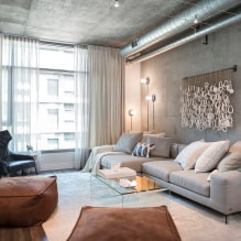 Wohnzimmer in Grautönen: Kombinationen, Gestaltungstipps, Beispiele im Interieur-0