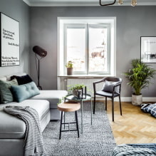 Living room in gray tones: combinations, design tips, examples in the interior-1