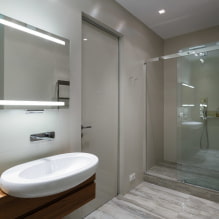 Szürke fürdőszoba: tervezési jellemzők, fotók, legjobb kombinációk-1