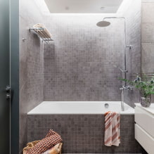 Szürke fürdőszoba: tervezési jellemzők, fotók, legjobb kombinációk-4