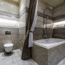 Graues Badezimmer: Designmerkmale, Fotos, beste Kombinationen-5
