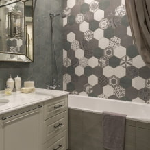 Szürke fürdőszoba: tervezési jellemzők, fotók, legjobb kombinációk-7