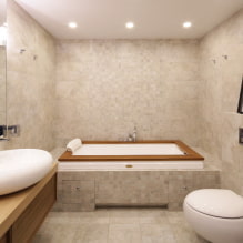 Innenraum eines Badezimmers kombiniert mit einer Toilette-6