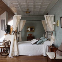 Спаваћа соба у стилу земље: примери у унутрашњости, карактеристике дизајна-0