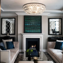 Living room in art deco style - the embodiment of luxury and comfort in the interior-6