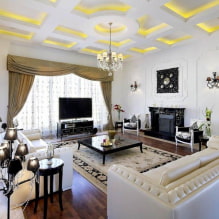 Living room in modern style: design features, photo in the interior-6
