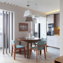 Küchendesign kombiniert mit Balkon: Foto im Innenraum, Gestaltungsideen-2