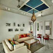 Original ceiling in the interior: design ideas, photos, styles, unusual lighting-3