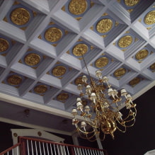 The original ceiling in the interior: design ideas, photos, styles, unusual lighting-6