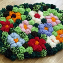 How to make a rug from pompons with your own hands? -1