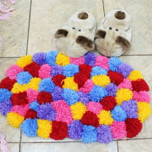How to make a rug from pompons with your own hands? -6