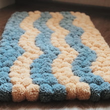 How to make a rug from pompons with your own hands? -7