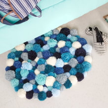 How to make a rug from pompons with your own hands? -8