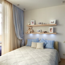 Модеран дизајн спаваће собе са балконом-1