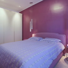 Beautiful purple bedroom in the interior-3