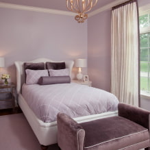 Beautiful purple bedroom in the interior-8