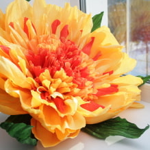 How to make large flowers from corrugated paper? MK step by step-6