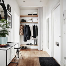 Dressing room in the hallway: views, photos in the interior, design ideas-5