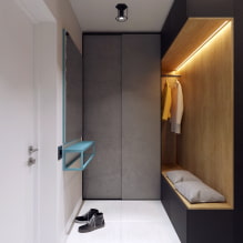 Folyosó egy keskeny folyosóra: a modern modellek fotó áttekintése a belső térben-6
