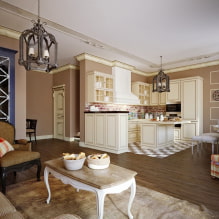How to decorate the interior of a kitchen-living room in Provence style? -3