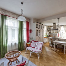 Hogyan lehet egy konyha-nappali belső terét díszíteni Provence stílusban? -4