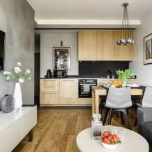 Wohnküche 14 m² - Fotobewertung der besten Lösungen-5