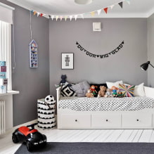 Das Interieur des Kinderzimmers in Grau: Fotobewertung der besten Lösungen-8