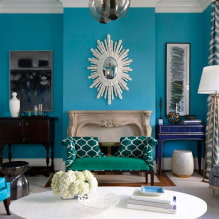 Kék színű nappali: fotó, a legjobb megoldások áttekintése-1