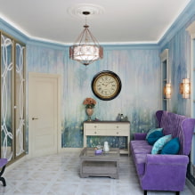 Kék színű nappali: fotó, a legjobb megoldások áttekintése-8