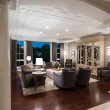 Hogyan lehet a nappali belső terét neoklasszikus stílusban díszíteni? -0