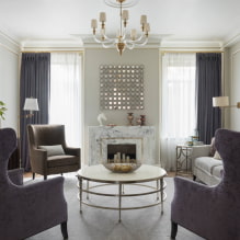 Hogyan lehet a nappali belső terét neoklasszikus stílusban díszíteni? -5