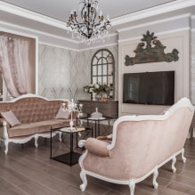 Ентеријер дневне собе у класичном стилу: стварне фотографије и идеје-8