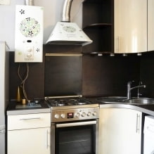 Kitchen in Khrushchev with a gas water heater: accommodation options, 37 photos-3