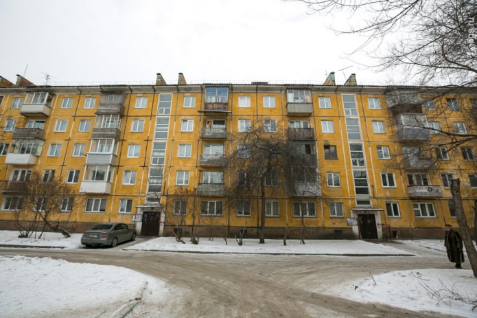 The most popular typical layouts of 1,2,3,4-room Khrushchev