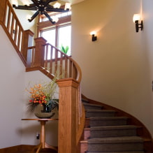 Lépcsőházi világítás a házban: valódi fotók és példák a világításra-6
