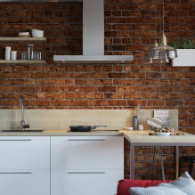 Brick in the kitchen - examples of stylish design-0