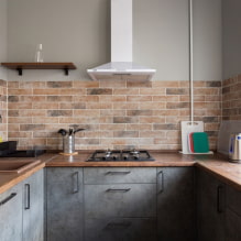 Backstein in der Küche - Beispiele für stilvolles Design-1