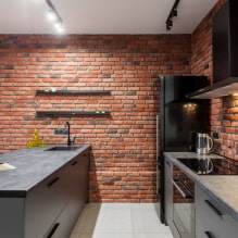 Brick in the kitchen - examples of stylish design-5